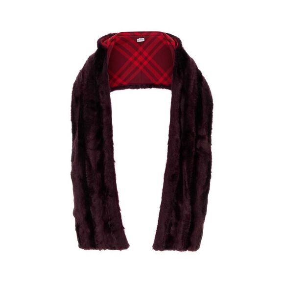 Burberry Women Purple Eco Fur Scarf